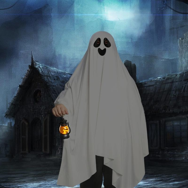 Children Cape Halloween Cosplays Costumes Unisex Cape Wizard Witch Mantle Outfit Fancy Dress up Gown Party Dress Cloak