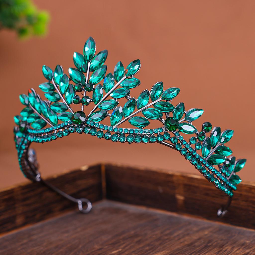 Crown Headwear Alloy Rhinestone Retro Baroque Bride Crown Hair Accessory Wedding Coil Hair Band Accessory