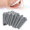 40 ks Ortodontické ligatury Plastové Stříbrné barvy Zubní Elastické Ligatury pro Zubní Ortodoncii