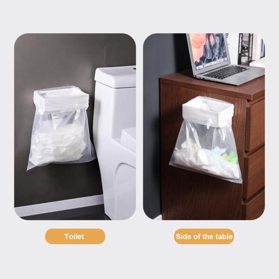2Pcs Foldable Trash Bag Holder with Magnetic Closure Wall Mounted Folding Garbage Rack Collapsible Hanging Garbage Bag Holder