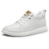 High-heel platform shoes for men, 8CM height, casual and sports style sneakers, breathable, men's white sneakers