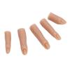 5 Pcs Silicone Nail Training Finger High Elasticity Bendable Joint Thickened Nail Practice Finger Model for Nail Salon