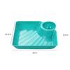 Divided Plates French Fries Square Dumpling Plate With Vinegar Plates Snack Dish 2-Grid Spices Dessert Christmas Tableware Home
