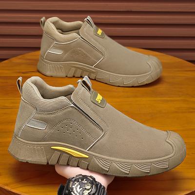 Herrenschuhe Frühling neu atmungsaktiv Ein-Pedal weichsohlige Herren Sportschuhe Papa-Schuhe schmutzabweisende Baustellenarbeit Arbeitsschutz Herrenschuhe