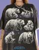 Grizzly Bear Animal Lover Wildlife Nature Forest Animal Comfort Colors® Tshirt, Vintage Illustration Bootleg 90s Graphic Retro Y2K Tee