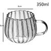 1/2/4PC Heat Resistant With Handle Glass Mug Breakfast Milk Cup Cute Office Home Coffee Mugs Stripe Coffee Pattern Drinkware