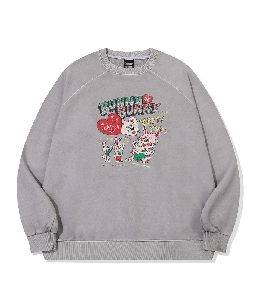 CPGN STUDIO Bunny Bunny Raglan Pigment Sweatshirt Ghost Gray