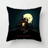 Halloween Horror Pumpkin Bat Print Pattern Cushion Cover Home Living Room Sofa Decoration Polyester Zipper Pillow