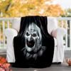 Art the Clown Terrifier printed throw blanket—lightweight,soft,warm;versatile blanket for all seasons—perfect as &air-conditioning throw,nap blanket