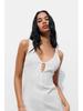 2025 Spring Women's European American V-neck Sleeveless Slim-fit Mini Dress