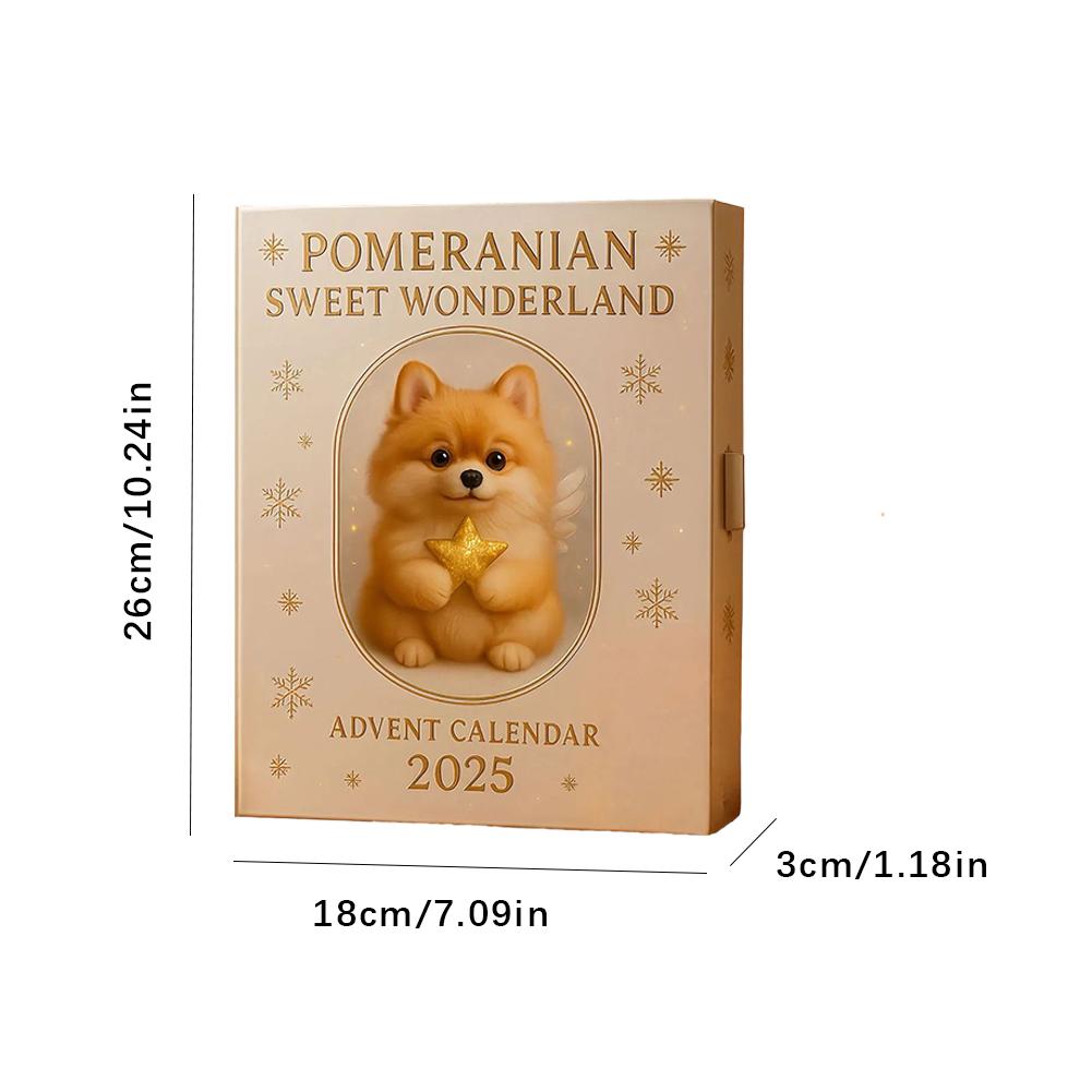 1pcs Animal Advent Calendar Christmas Tree Acrylic Ornaments Cute Puppy Theme 24 Days Countdown Pet Lover Gift Decoraion