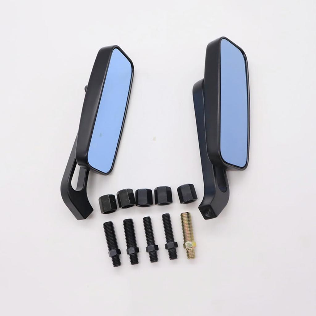 JPMODAO Modified Universal Motorcycle Electric Car Rearview Mirror, 2 x 10 MM Screw Teeth,