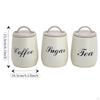 3Pcs Food Storage Container Beige Farmhouse Accessories Tea Organizer