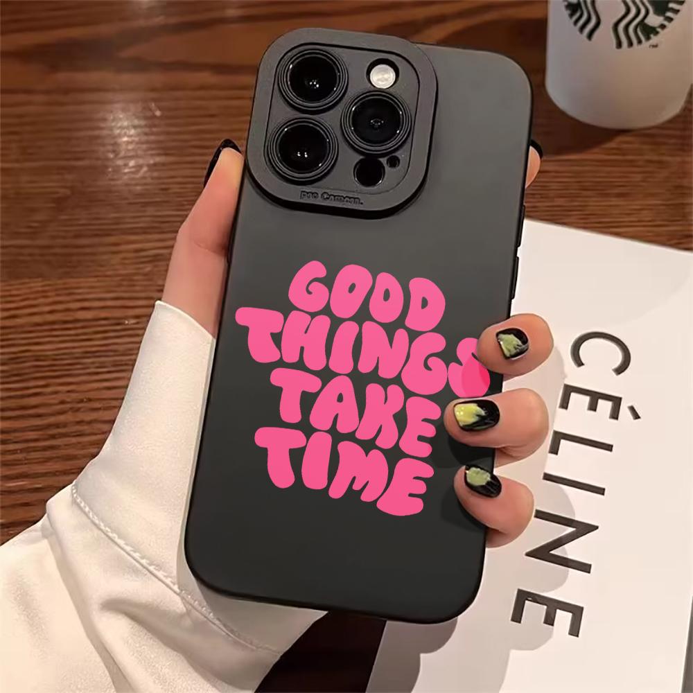 Stylish Quote Phone Case For iPhone12 11  17 16 15 14 13 Pro Max For iPhone 7 8 16 14 15 Plus XS XR X Durable Protection Funda