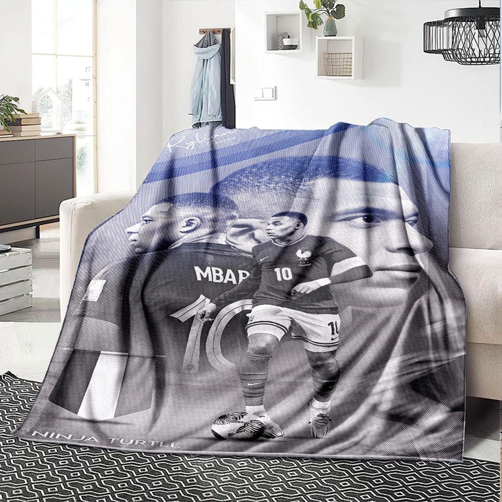 Star Player Kylian Mbappé Blanket Soft Warm Cozy Great for Bedding Picnics Bed All-Season Use Warmthful Decor Gifts For Family Or Friends