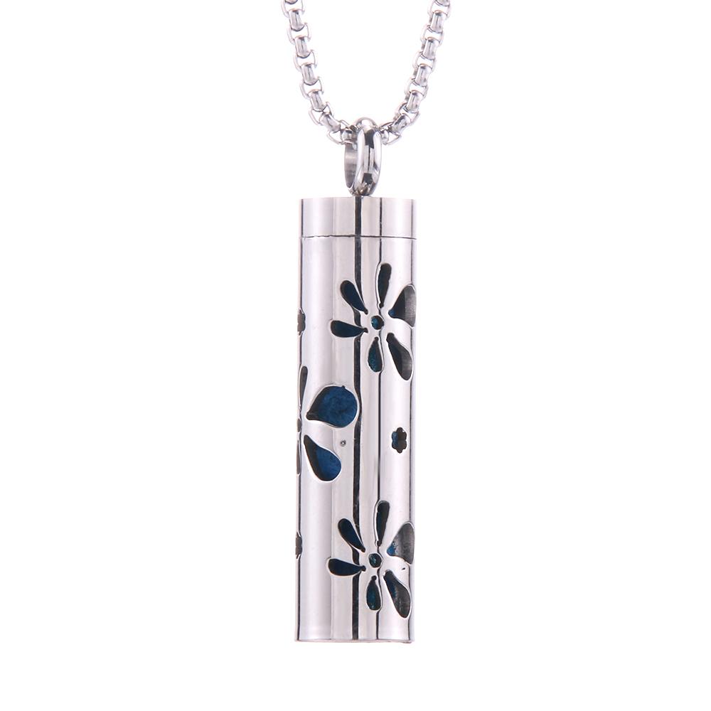 New Aromatherapy Jewelry Necklaces Essential Oil Diffuser Necklace Stainless Steel Open Locket Aroma Scent Perfume Necklace
