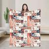 Coperta in Flanella Union Jack Bandiera UK Simbolo Britannico di Londra Morbida Stampata Copriletto per Letto Divano Multifunzionale