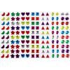 Rhinestone Stickers - CTOP - 8 Mm - 140 Pieces - Assorted Colors - Various Shapes