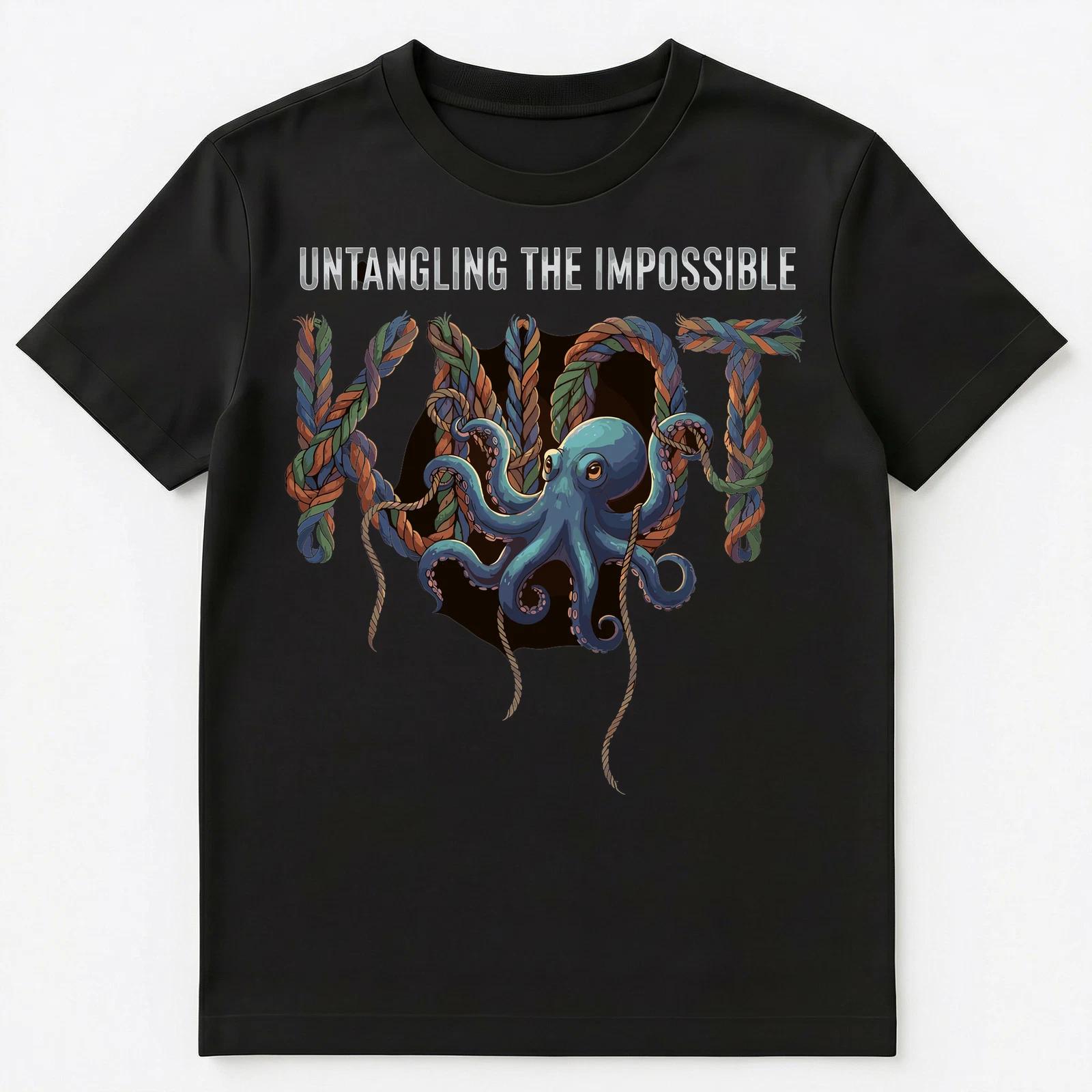 Problem Solver Octopus Untangling Knot Nautical Enthusiast Unisex T-Shirt 4XL