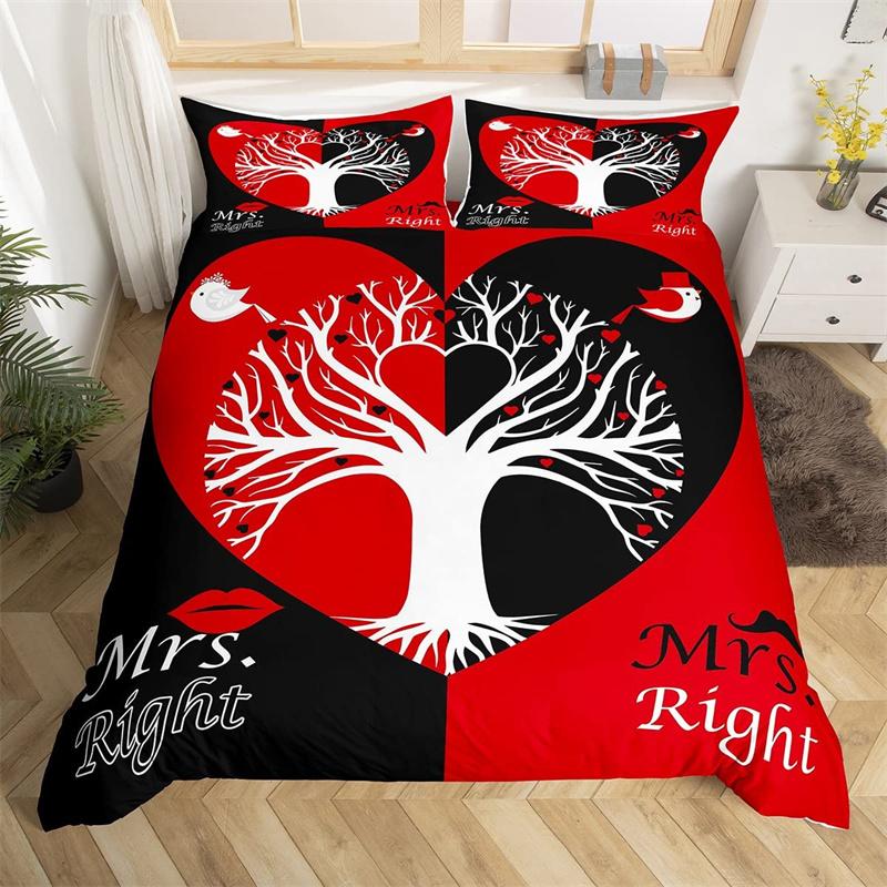 Romantische Valentinstag King Bettbezug Lieblicher Zwerge Bettwäscheset Rosa Schmetterling Bettdeckenbezug Mikrofaser Vintage Fahrrad Bettset