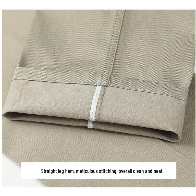 Luo Meng Men's Fall Straight-Leg Cotton Business Casual Pants S2K43690H