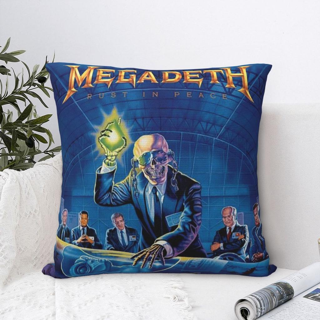 Megadeths Heavy Metal Band Pillowcase Cushion Comfort Throw Pillow Sofa Decorative Cushions Used for Home Bedroom Living Room