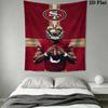 San Francisco 49Ers Wall Tapestry Aesthetic Wall Hanging Printed Fabric Blanket Decorative Tapestries for Bedroom Living Room Home Decor