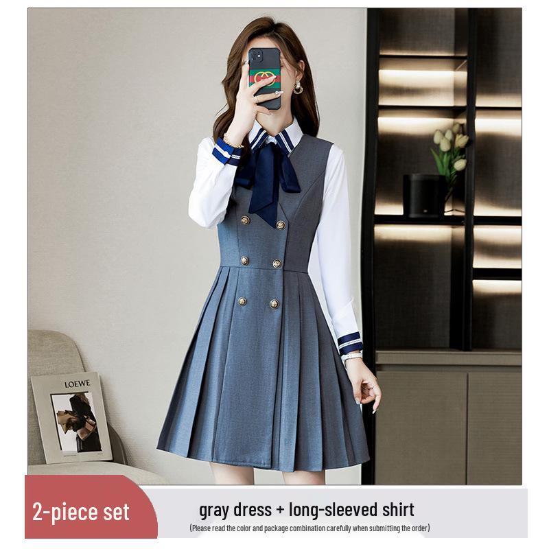 Autumn/Winter Professional Women's Long-Sleeve Suit - College JK Style Kindergarten Teacher Uniform