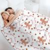 Gingerbread Man with Christmas Candy Throw Blanket Plaid Retros Thins for Sofa Blankets
