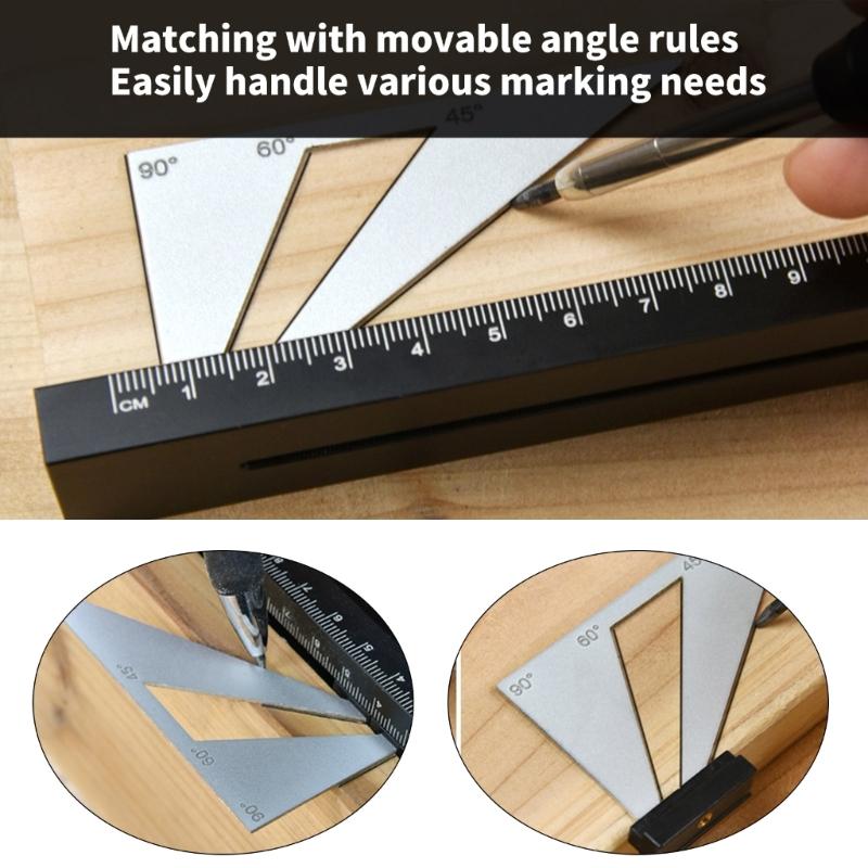 28pcs Adjustable Dovetails Marking Gauges Set Dovetails Template with Metric & Inches  scale  for Woodworking Projects