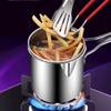 stainless steel fryer with French fries and chicken wings household small oil pot with filter screen kitchen Cooking Tools