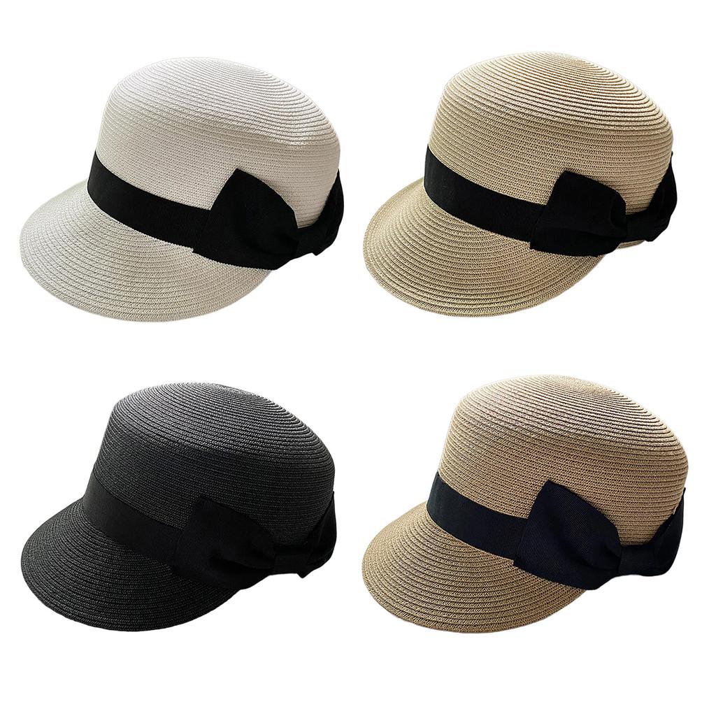 Western Straw Hat Handwoven Breathable Sun Hat British Hat Elegant Braided Belt Straw Hat Panama Hat