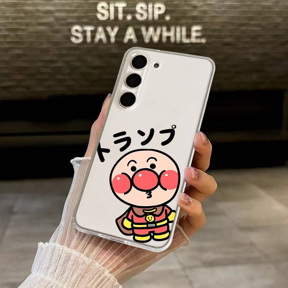 Anime A-Anpanman-s Cute Phone Case For Samsung Galaxy S25 S24 S23 S22 S21 FE Ultra Plus A32 A53 A13 A31 Soft Cover