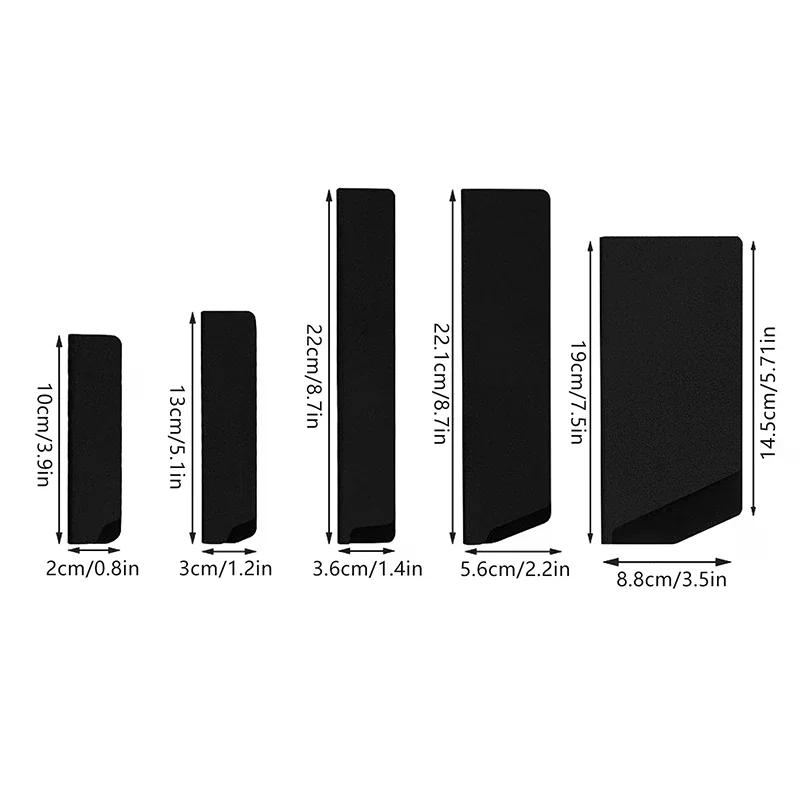 Black Plastic Kitchen Knife Blade Protector For 3.5-10 Inch Knife Cases Eco-Friendly Material New High Quality Practical