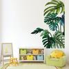 2Pcs Self-adhesive Leaves Wall Sticker PVC Tropical Plant Background Sticker Home Decor