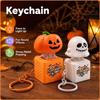 Halloween Pumpkin Ghost Sound Fidget Keychain Decompression Funny Charm Portable Stress Reliever for Backpack Decoration