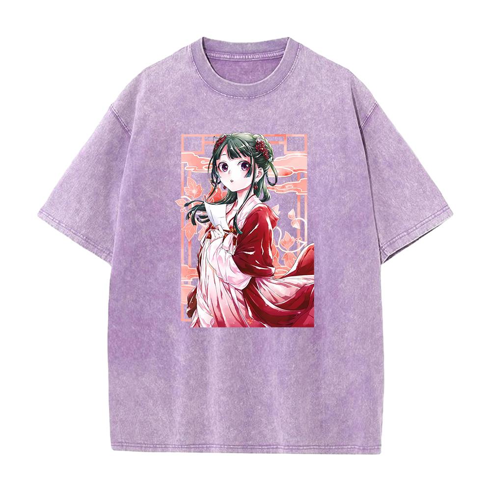 

Аниме Дневники аптекаря Футболка Маомао Принт Футболка Женская Мужская Одежда Харадзюку Летняя Хлопковая Футболка с Коротким Рукавом и Круглым Вырезом Топ 4XL