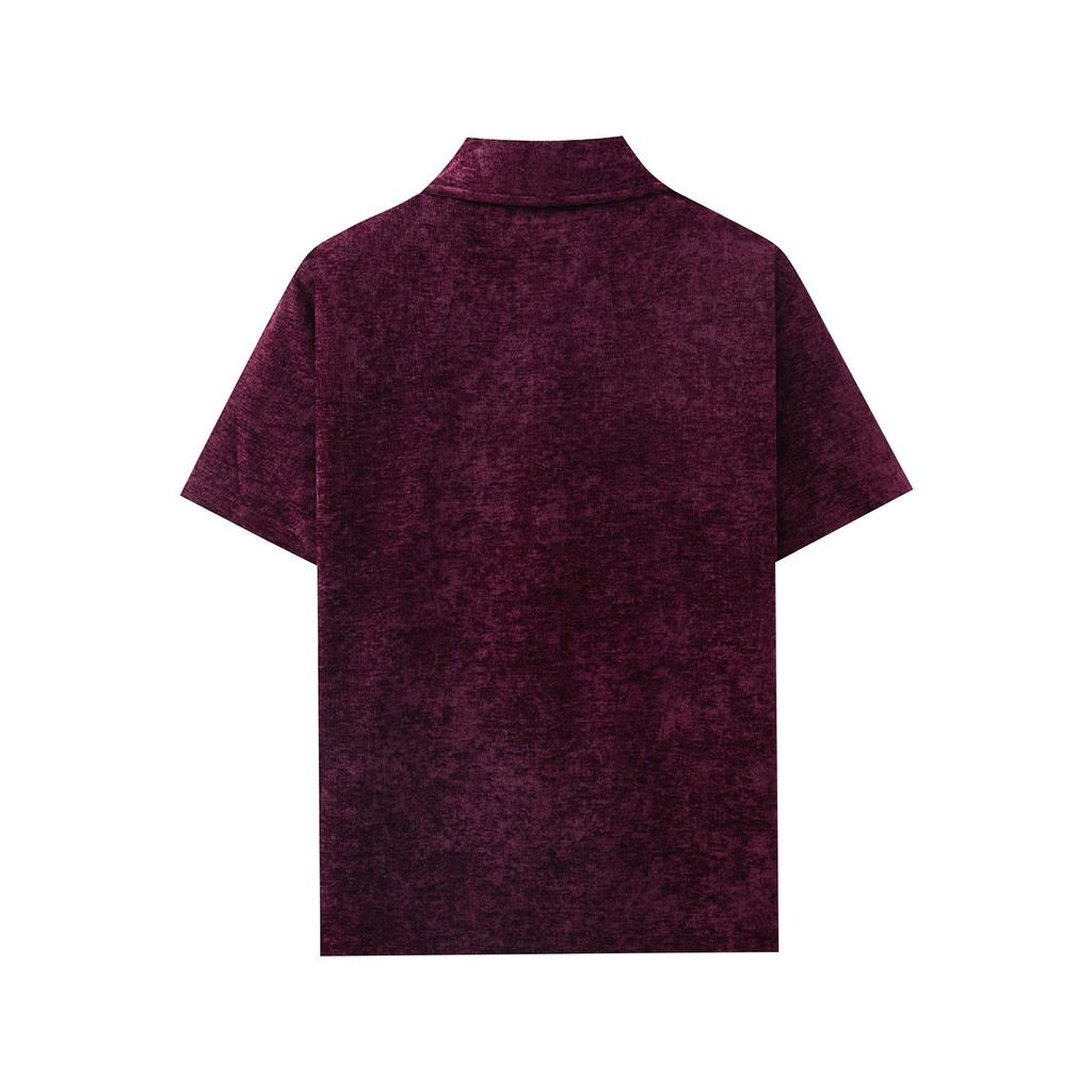 Men's Summer Loose Trend Short Sleeve Shirt Cuban Collar Short Sleeve Shirt