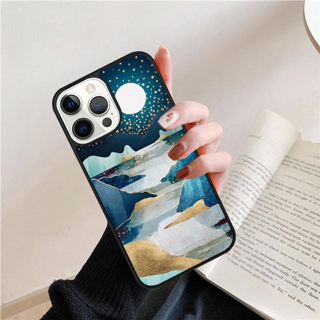 Star Lake Mountain Phone Case Back Cover For iPhone 17 Air 16 15 14 Plus 11 Pro Max 13 Pro Max 12 Max Coque