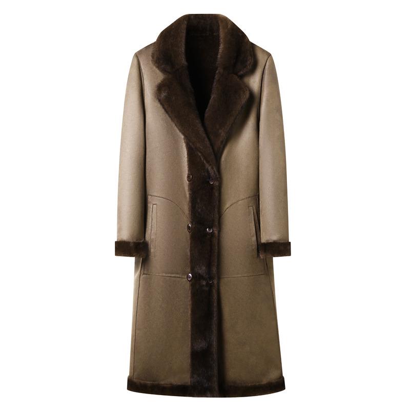 Herren 2025 Wende-Nerzfell-Windbreaker-Mantel - Wintermode für Mittleren Alters