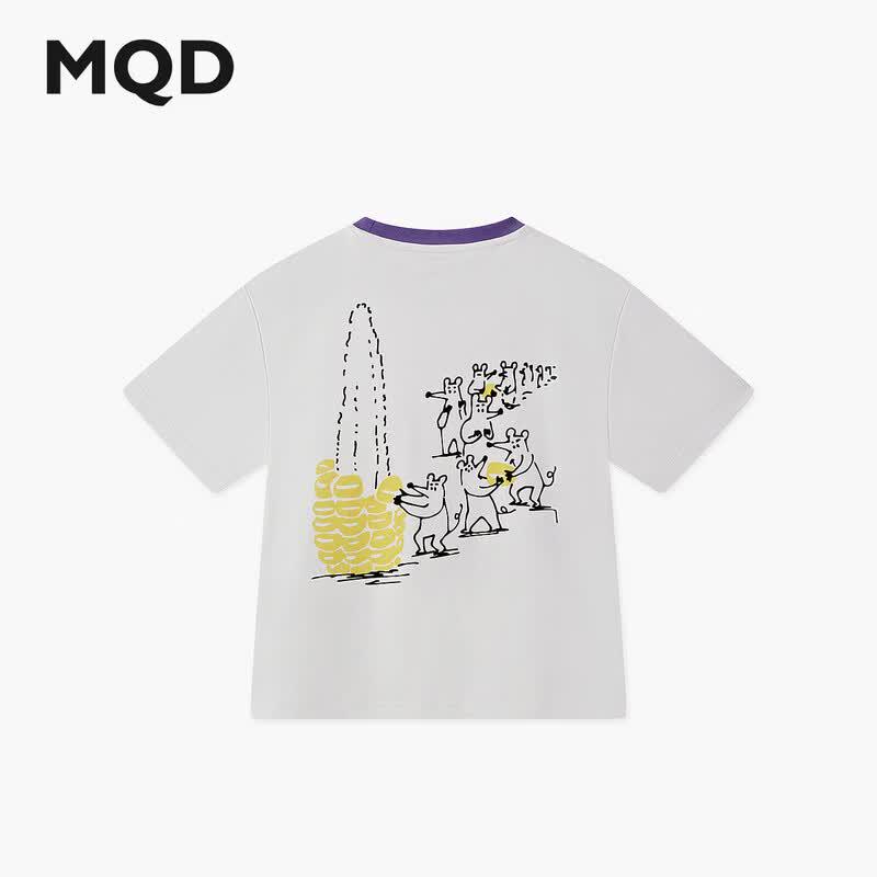 MQD Boys' Cool-Touch Colorblock Short Sleeve Tee