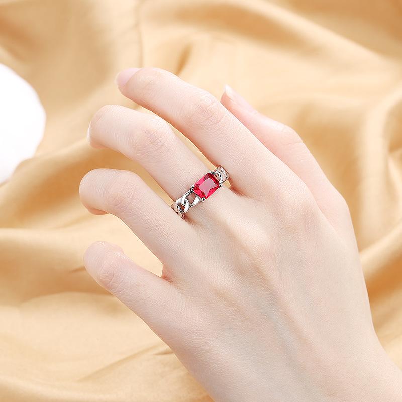 Lindon Classic Copper Alloy Zircon Ring Ladies Jewelry Wedding Promise Party Gift