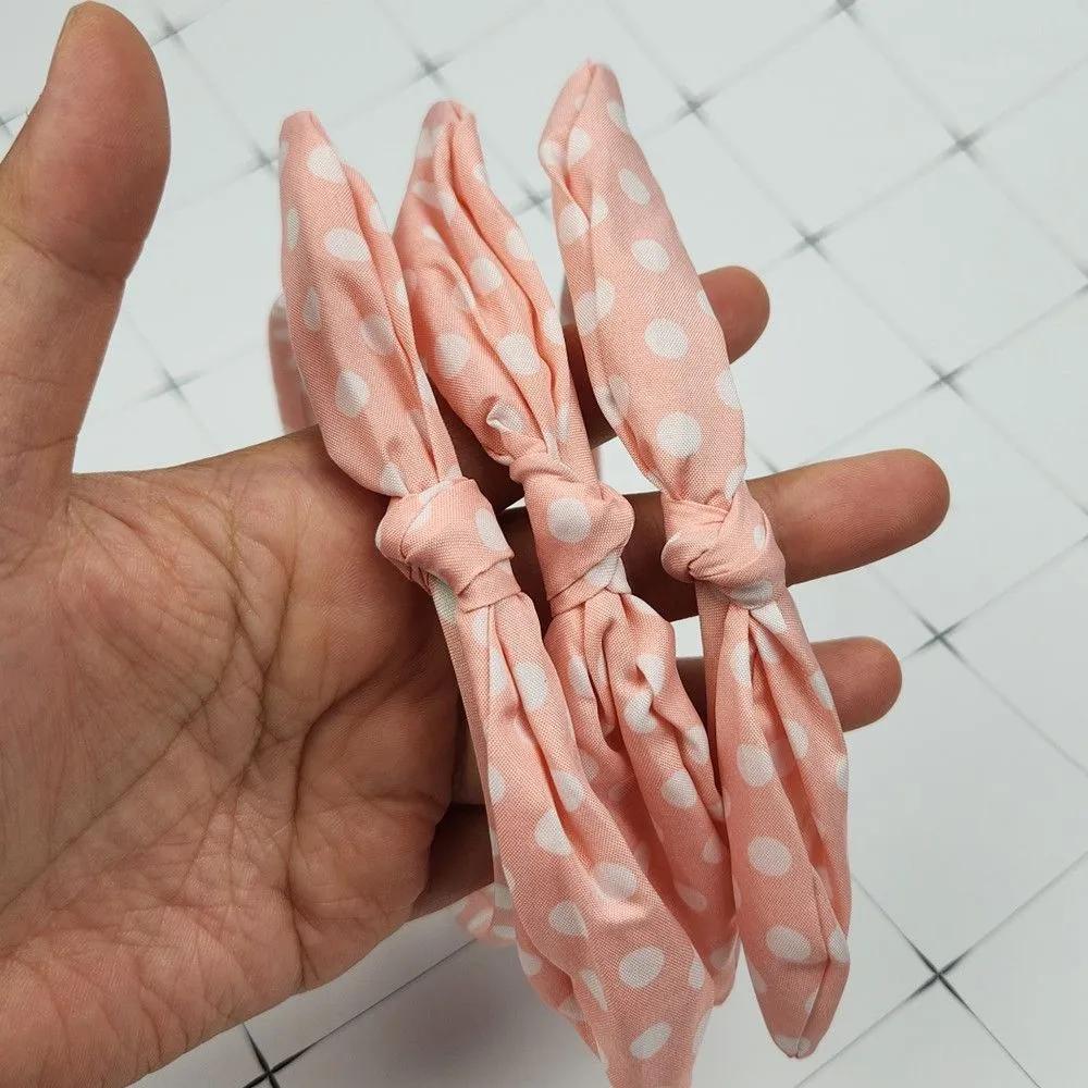 Pink patterned women's hair accessories