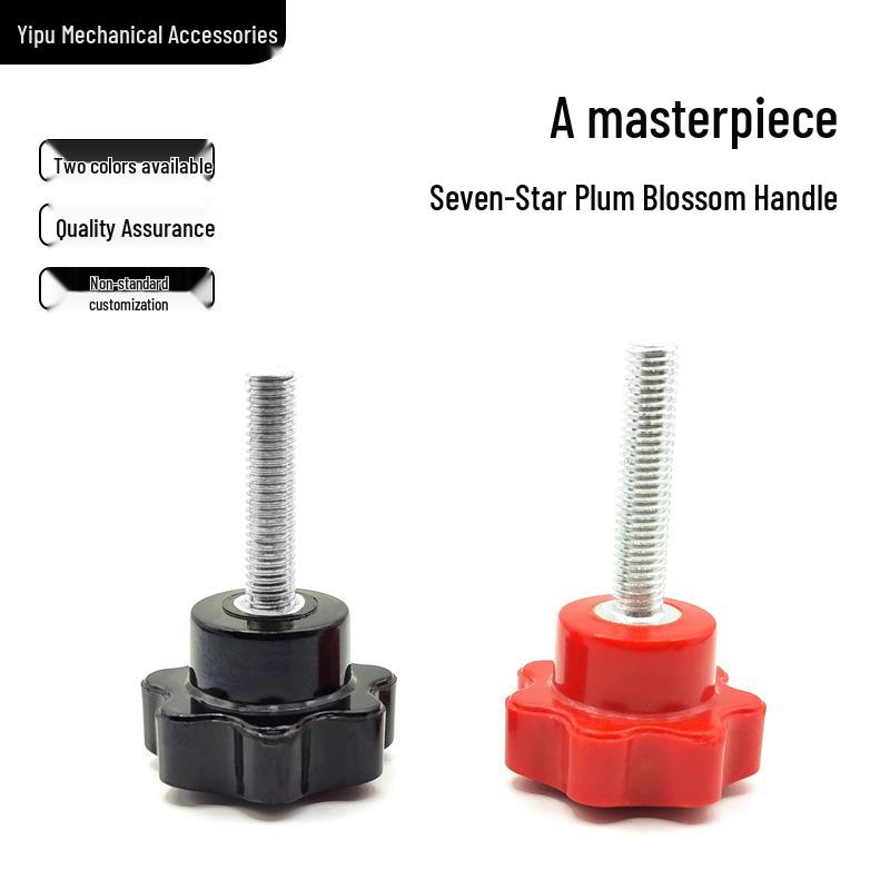 Phenolic Plum Blossom Handwheel and Star Handle with Threaded Rod Screw