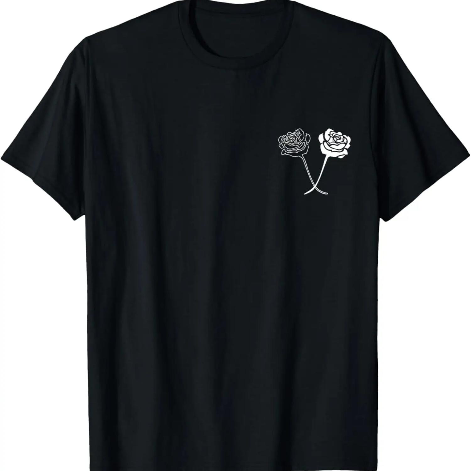 

Roses Flowers Cute Floral Graphic Design Men Women Flower T-Shirt S чёрный