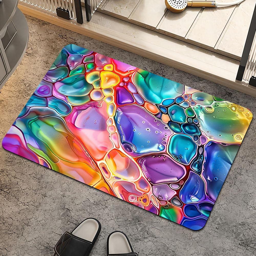 Mushroom Plant Leopard Print Mermaid PatternCarpet Bathroom Kitchen Living Room Door Mat Animal Print Indoor FloorDecoration Mat