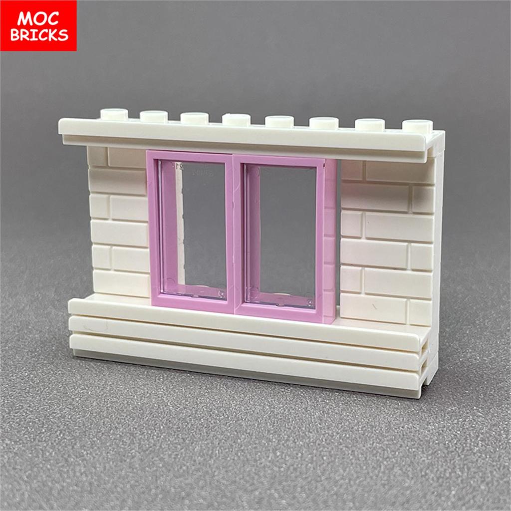 MOC Bricks Fence Railing Window Stairs Ladder Gate DIY Garden House Architecture Accessories Building Blocks Children's Toys