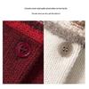 2025 Autumn/Winter 100% Wool Fair Isle Thick Cashmere Cardigan Sweater – Small Fragrance Style