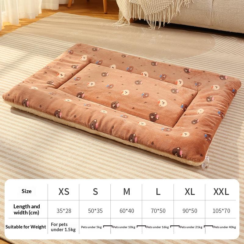 Flannel Rabbit Cloud Teddy Bear Blanket Pet Mat Winter Warmth Blanket for Dogs and Cats
