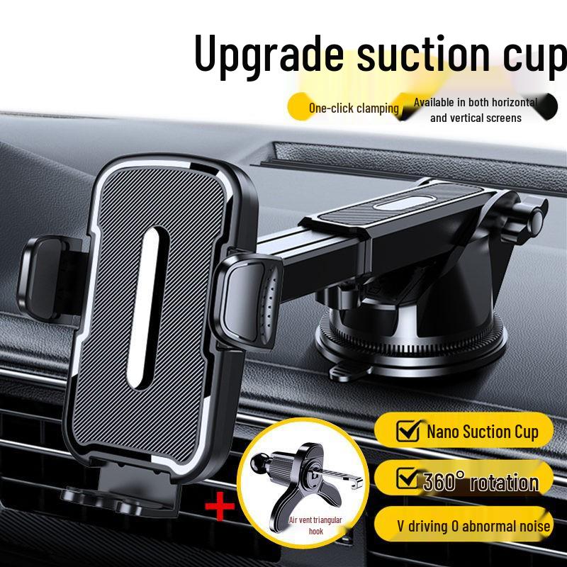 Universal Car Phone Holder with Air Vent, Gravity, and Suction Cup Mounting Options